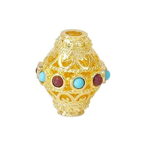 Factory wholesale Gold Color Brass Loose beads Necklace and Bracelet High Quality Jewelry Making Supplies Diy Accessories