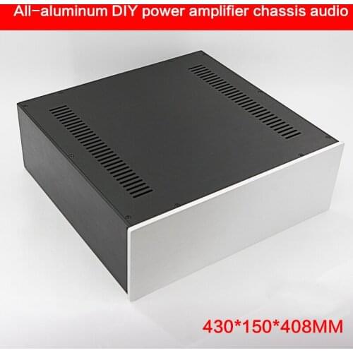 KYYSLB 430*150*408MM All-aluminum Power Amplifier Chassis Blank Case Power Supply Shell DIY Audio Amplifier Enclosure 4315C