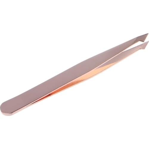 Pro Eyebrow Tweezers Hair Beauty Slanted Stainless Steel Tweezer Makeup Tool Q0KD