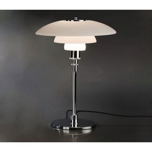 Modern White Glass Table Lamp Classic Table light Art Decor Study Table Lighting E27 Art Hotel Home Lighting TA048