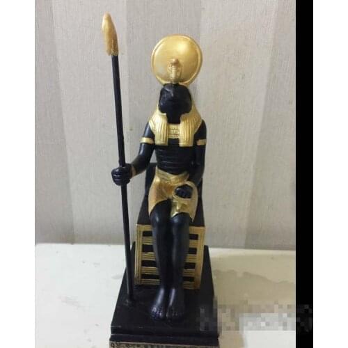 NEW Egypt Sitting Posture Pluto Osiris Isis Goddess Bastet Resin Statue Creative Living Room TV Cabinet Decor Art&Craft X4297