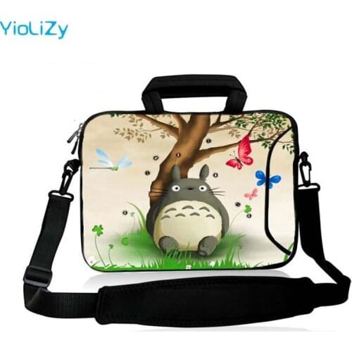 10.1 11.6 13.3 14.4 15.6 17.3 inch Totoro print Laptop Shoulder Bag Handbag Notebook Case Messenger Bag Briefcase 13 SB-23807