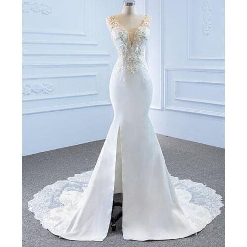 Vestido De Noiva Sereia Beading Appliques Mermaid Wedding Dress Backless Vintage Hochzeitskleid Off the Shoulder Robe Mariage