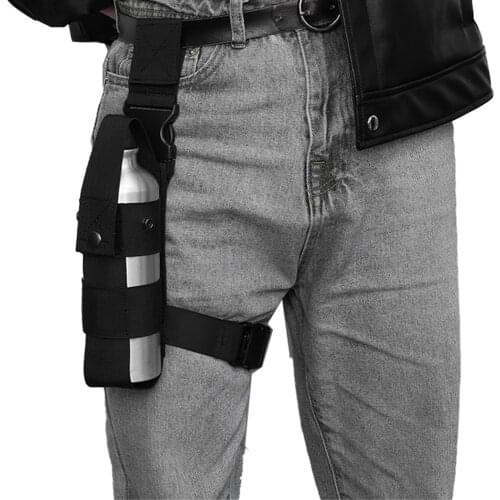 Tactical Drop Leg Water Bottle Pouch MK9 Thigh Holster Pouch for Pepper Sprayer Mini Extinguisher Camping Outdoor Accessories