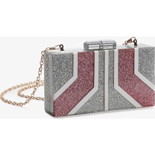 Geometry Shape Acrylic Clutch Box Bags Summer beach lady girl party plastic ABS wallet shoulder female mini flap evening handbag