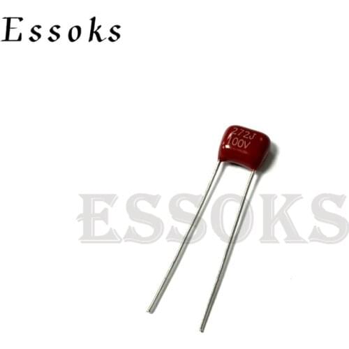 20PCS 100V272J 0.0027UF Pitch 5mm 2.7NF 100V 272 272J CBB Polypropylene film capacitor