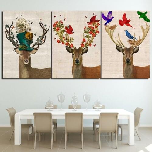 3pcs,diamond embroidery Deer Elk Color Birds,5d diamond painting full diamond mosaic pictures of rhinestones home decor
