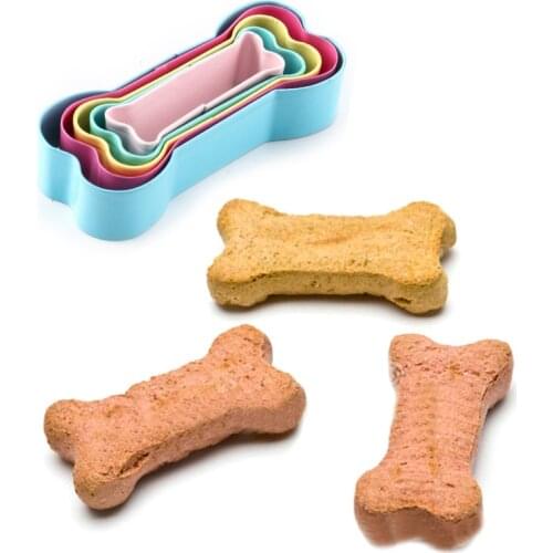 3D Dog Bone Form Cookie Stamp Stainless Steel Cake Decorating Tools 5PCs/Set Cookie Cutter Cookie Cutter Set Kitchen Accessories