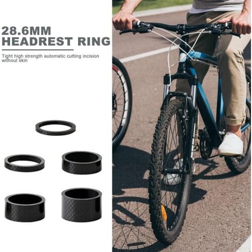 5pcs/set 28.6mm 1 1/8 inch Carbon Fiber Washers MTB Bike Headset Stem Spacers Fixie Accesorios 3mm 5mm 10mm 15mm 20mm