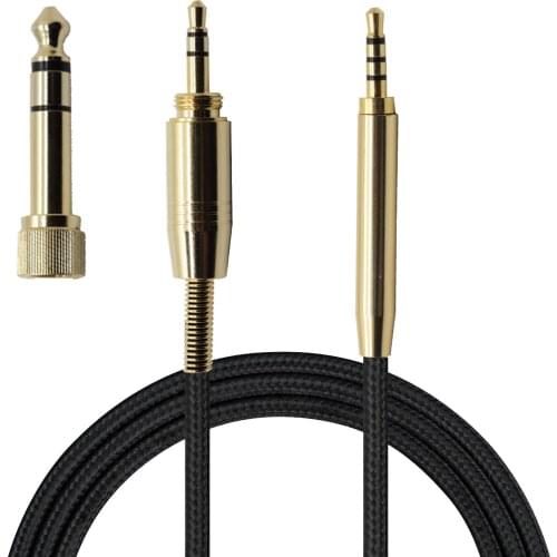 Poyatu 3.5mm to 2.5mm Male with 6.35mm Adapter Hifi Audio Cable for Bose QC25 QC35 OE2 OE2i SoundTrue Soundlink Headphones Cords