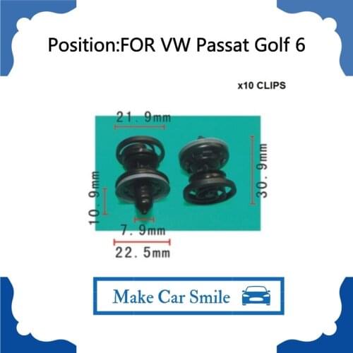 Car Styling x10pcs Interior Trim Door Panel Fasten Clips Cover for VW Passat Golf 6 Sagitar Nylon new