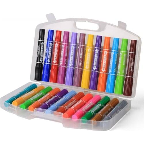 Large oil double head Mark pen 12/24/36 color color logistics pen