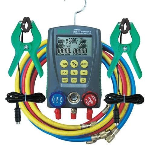 DY517A HVAC 2-way Valve Digital Manifold Gauge Refrigeration Pressure Tester