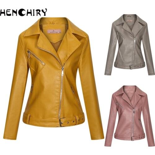 HENCHIRY Women's Leather Jackets