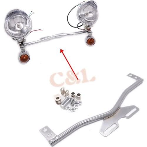 Chrome Motorcycle Light Bar Mount Clamp For Spot Fog Driving Turn Signal Light