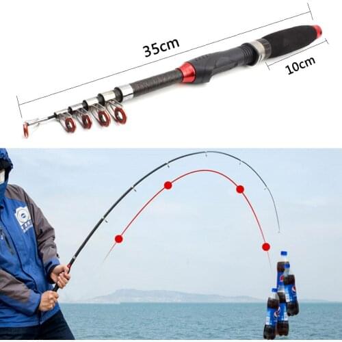 Ultrashort 1.2m 1.5m 1.9m 2.1m Multifunction telescopic fishing rod carbon carp rod Portable Travel pocket pole Children rod