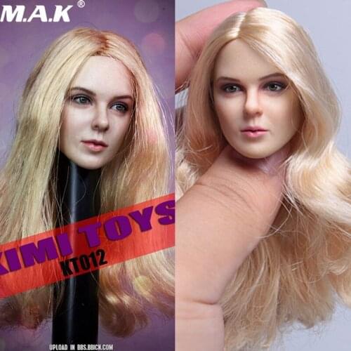 KIMI TOYS KT012 European American Female Head sculpt woman Head Model with golden hair Fit for 12" Figure body