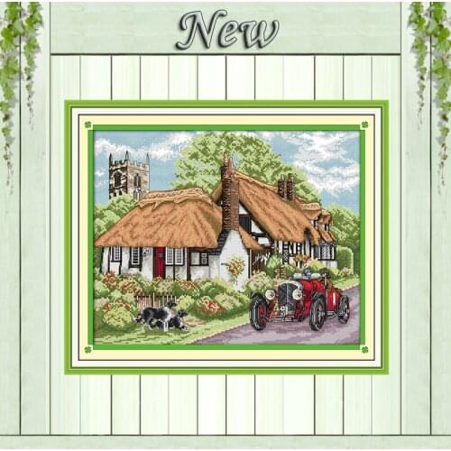 Beautiful home,Counted Printed on the canvas DMC 11CT 14CT Cross Stitch kit,needlework Set DIY embroider,Europe hometown Scenery
