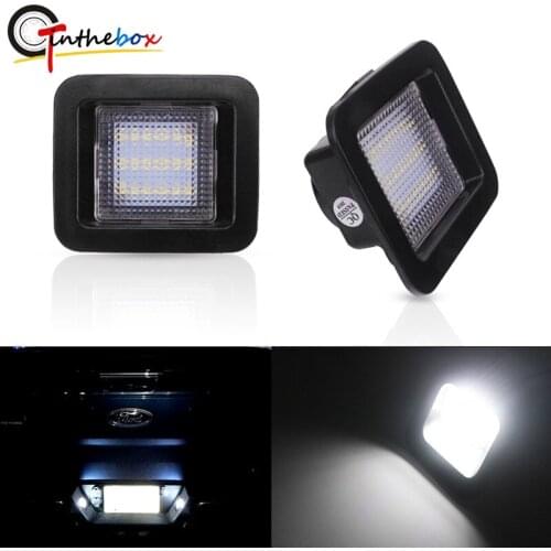 Gtinthebox CAN-bus error free 6000K xenon white Full 3W LED For 2015-up Ford F150 & Ford 2017-up Raptor License Plate Lamps 12V