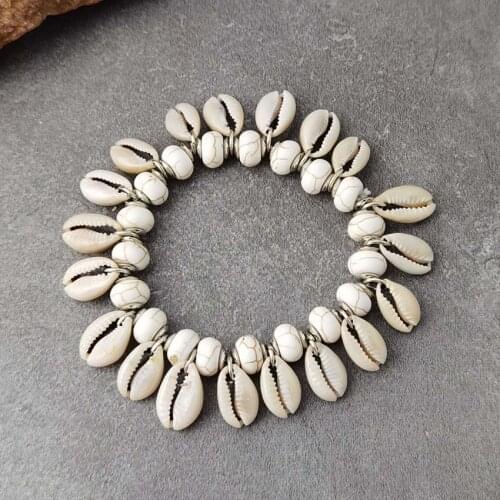 Summer Jewelry Fashion Wristband bangles for women Shell Chain Female Bracelet & Bangles Go to Beach