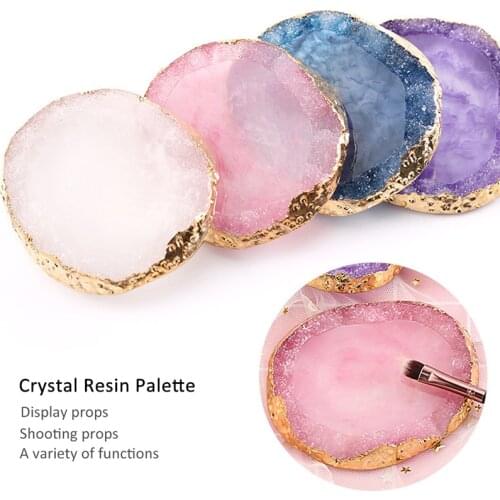 Resin Jewelry Display Tray Nail Color Mixing Palette Gel Polish Drawing Holder Jewelry Necklace Ring Earrings Display Tray