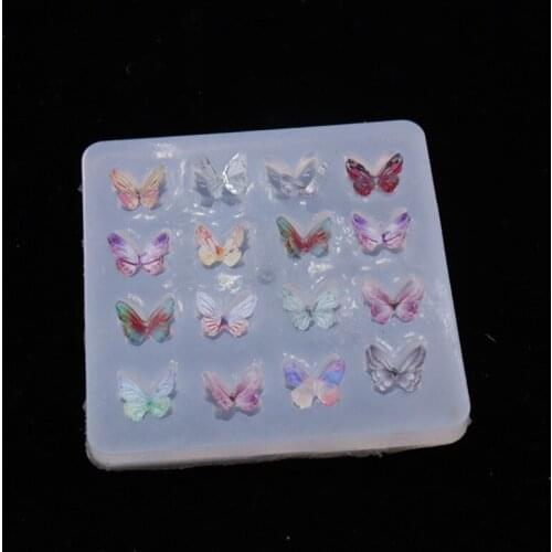 Mini Butterfly Shape Hairpin Mold Resin Casting Silicone Mold Epoxy Glue Keychain Pendant Jewelry Mold Home Decoration