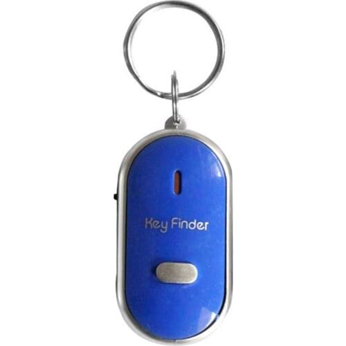 Mini Whistle Anti Lost KeyFinder Alarm Wallet Pet Tracker Smart Flashing Beeping Remote Locator Keychain Tracer Key Finder + LED