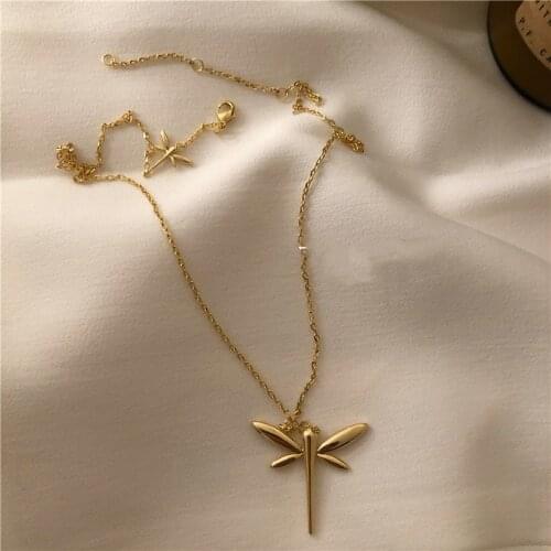 Miuoxion Retro Dragonfly Necklace Fashion Personality Punk Party Jewelry For Women Feature Nmour Charm Gift All Season