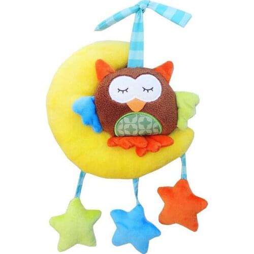 New Infant bed crib Soft Stuffed Plush Doll animal Baby Rattle Hand Bell Plush Stroller Early Educational Play Music Toy