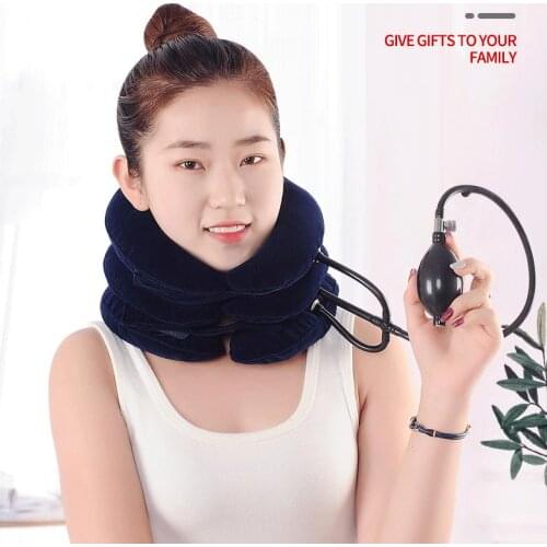 Inflatable cervical vertebra retractor Household cervical vertebra correction stretch neck brace neck 3 layer inflatable neck ma