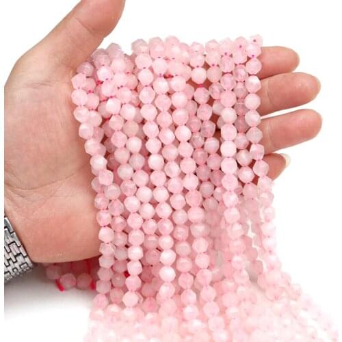 Natural stone Pink Irregular Morganite Stone Loose Spacer Beads For Jewelry Making Bracelet DIY jewelry Beads Accessories