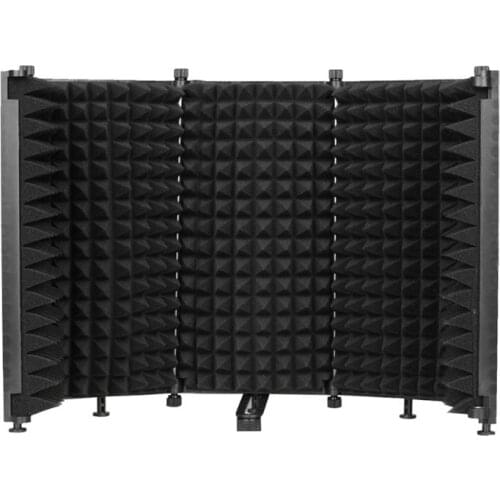 2020 New Portable Microphone Isolation Shield Adjustable Angle Foldable Cover Wind Screen