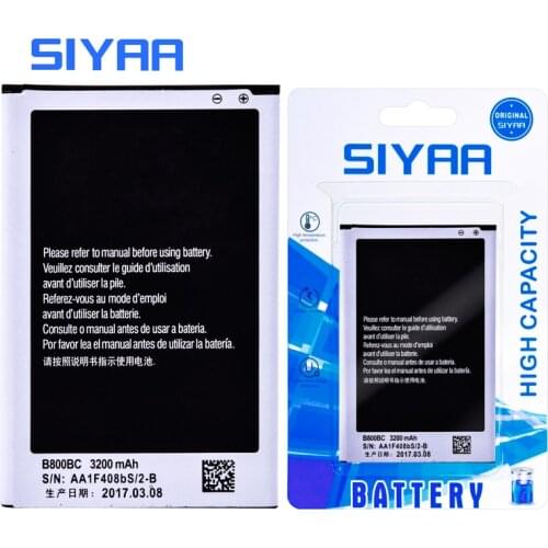 SIYAA Original B800BC Battery For Samsung Galaxy Note3 N9000 N9005 N9006 High Capacity 3200mAh Replacement Mobile Phone Bateria