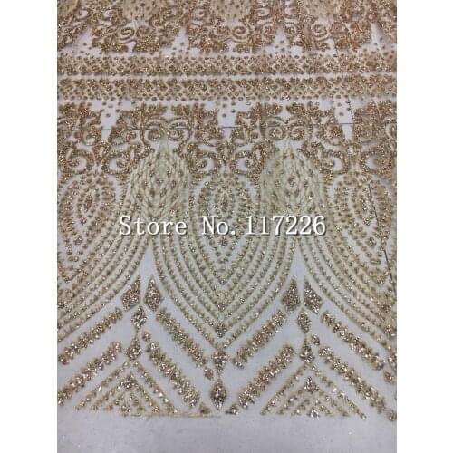 Popular design glued glitter Cord Embroidery Lace Fabric With Nice Sequins For Wedding Dress
