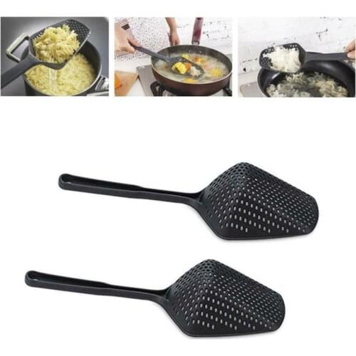 Portable 1Pcs Kitchen Nylon Soup Spoon Ladle Anti-scald Skimmer Strainer Fry Food Mesh Handy Filter Colanders Home Kitchen Tools
