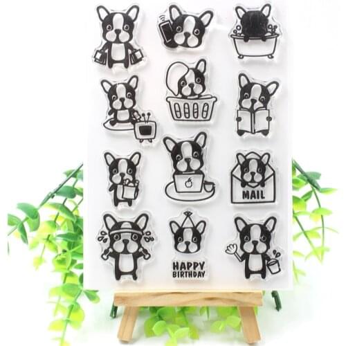 Lovely Dogs Transparent Clear Silicone Stamps for DIY Scrapbooking/Card Making/Kids Crafts Fun Decoration Supplies 219