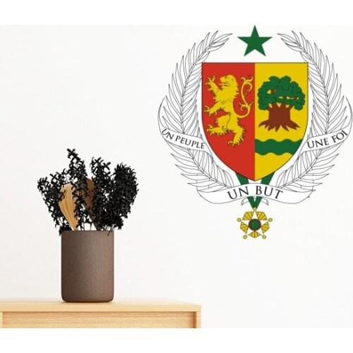 Senegal Africa National Emblem Removable Wall Sticker Art Decals Mural DIY Wallpaper for Room Decal