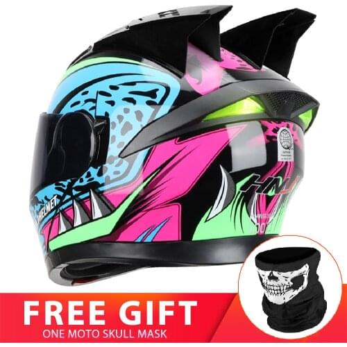 Motorcycle Helmet Women Moto Ear Modular Flip Up Helmet Dual Lens Motocross Casque Motorbike Racing Helmet Capacete Casco Pink
