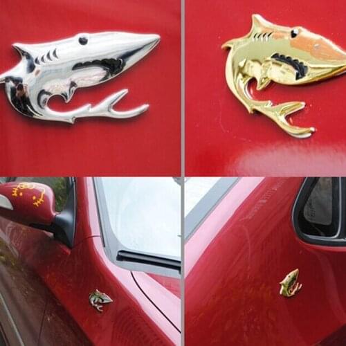 Universal Style Metal Shark Vinyl Car Stickers For Car Windshield Decor Waterproof Cool Decals