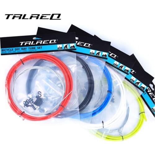 Universal Mountain Road Bike Bicycle Gear Brake Shift Derailleur Front Rear Inner Outer Replacement Cable Wire Set End Crimp Cap