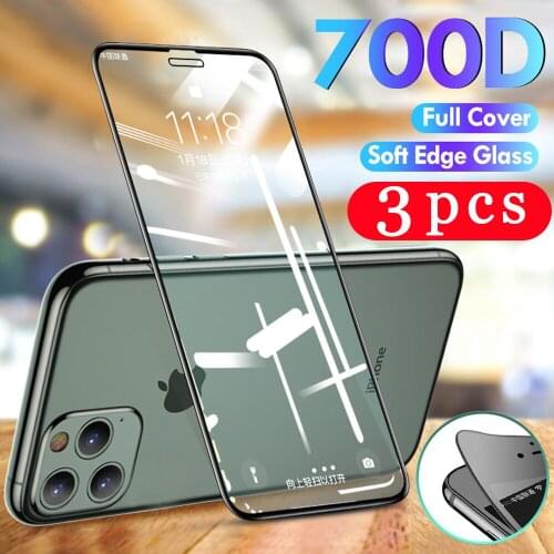 3Pcs cover tempered glass for iphone SE 2020 11 pro X XS MAX XR 8 7 6 6s plus protective film phone screen protector on glass