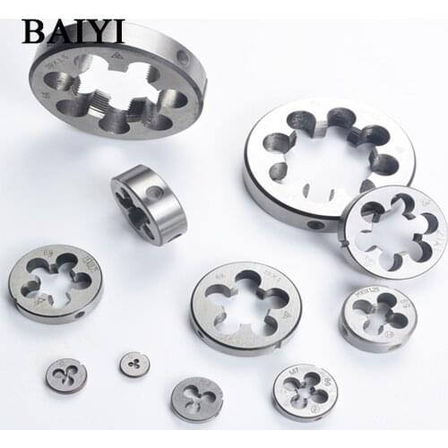 1pc HSS Die M1 M2 M2.2 M3 M4 M5 M6 M7 M8 M9 M10 Metric Right Hand Die Threading Tool For Mold Machining