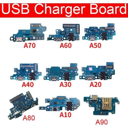 100% Genuine USB Charger Board For Samsung Galaxy A10 A20 A30 A40 A50 A60 A70 A80 A90 USB Charging Connector Jack Dock Board