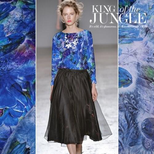 108CM*50CM thickness 19 Mumixia digital printing printing silk stretch satin fabric Summer mulberry silk cheongsam silk fabric