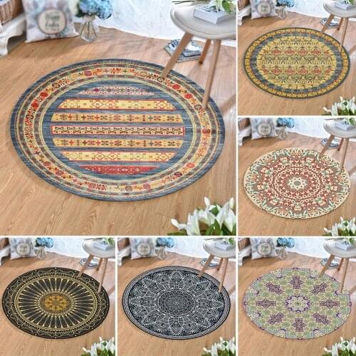 80cm Round Soft Rugs for Living Room Bedroom Non-slip Waterproof Floor Mat Carpets Bedside Rugs Mat Floor Mats Home Decor