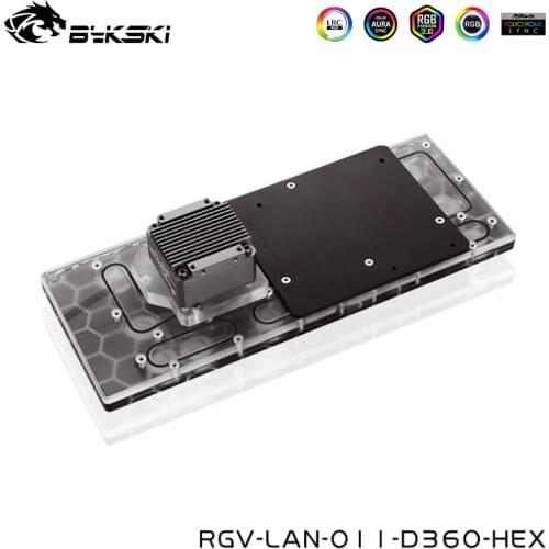 Bykski Acrylic Distro Board For LIANLI O11 Dynamic Computer Case Double 360MM Radiator Loop Design ,RGV-LAN-O11-D360-HEX