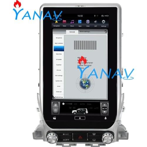 Android 4+64GB 14.1" vertical screen Car GPS Navigation For-TOYOTA land cruiser LC200 2018+ car Stereo Head Unit Multimedia Play