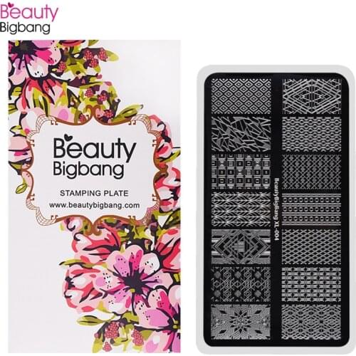 BeautyBigBang Stamping Nail Art Plate 6*12cm 3D Stainless Steel Summer Flower Geometry Nail Art Mold Template BBB XL-004