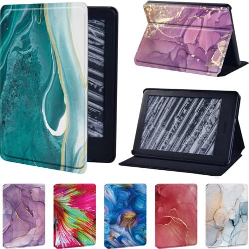 Tablet Case for Amazon Kindle Paperwhite 4/1/2/3/Kindle 10th Gen 2019/Kindle 8th Gen Watercolor Print Series Cover Case + Stylus