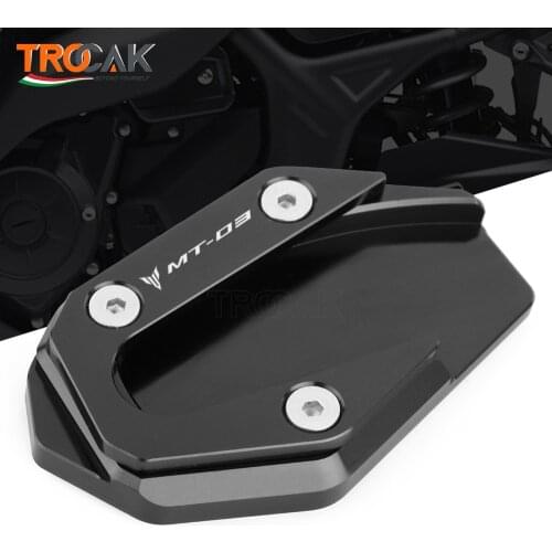 For YAMAHA MT-03 MT-25 MT03 MT25 MT 03 MT 25 2014-2020 Motorcycle CNC Kickstand Foot Side Stand Extension Pad Support Plate